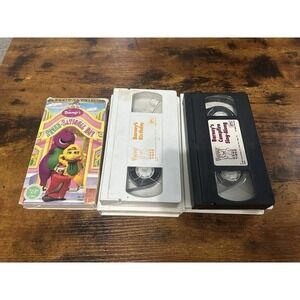 3-PC Barney The Dinosaur‎ Vintage VHS Tapes